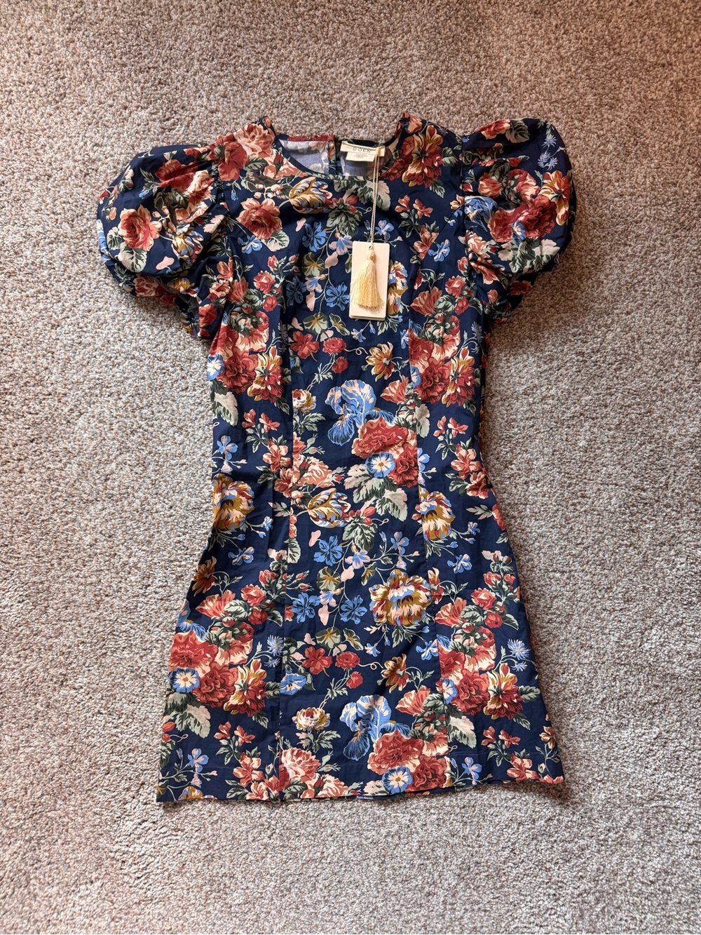 DÔEN lyric dress in indigo iris NWT